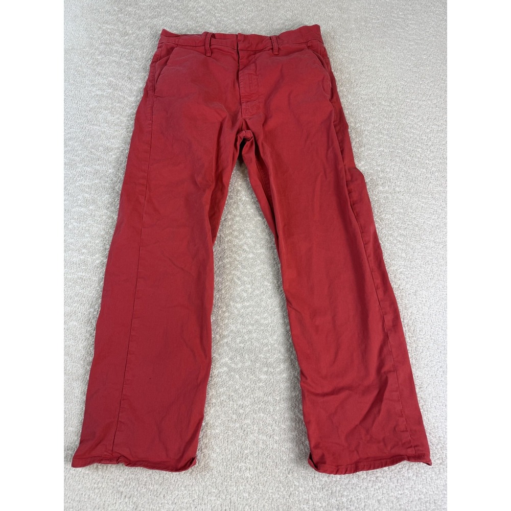 Mother‎ Pants Womens 29 Red Tomcat Prep Poppy Straight Leg Casual 98% Cotton USA